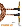 6.35mm Guitar Cable 2m, 1/4" TRS Cable Nylon Braided Multi