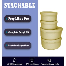 Ultimate Pizza Dough Proofing Container Set – Airtight Food Containers with Lids, Dough Trays for Pizza, Dough Rising Bucket with Lid, Storage Pack & More