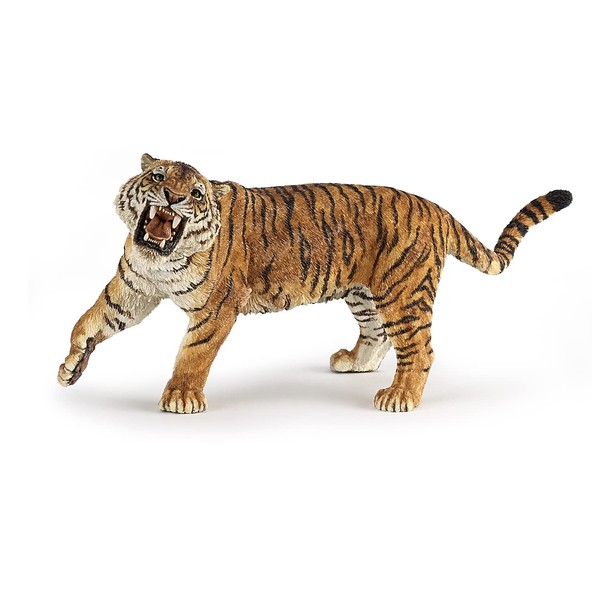 Papo -Hand-Painted - Figurine -Wild Animal Kingdom - Roaring Tiger -50182 -Collectible - for Children - Suitable for Boys and Girls- from 3 Years Old