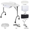Manicure Nail Table,Portable Folding Station Desk Movable Manicure Table for