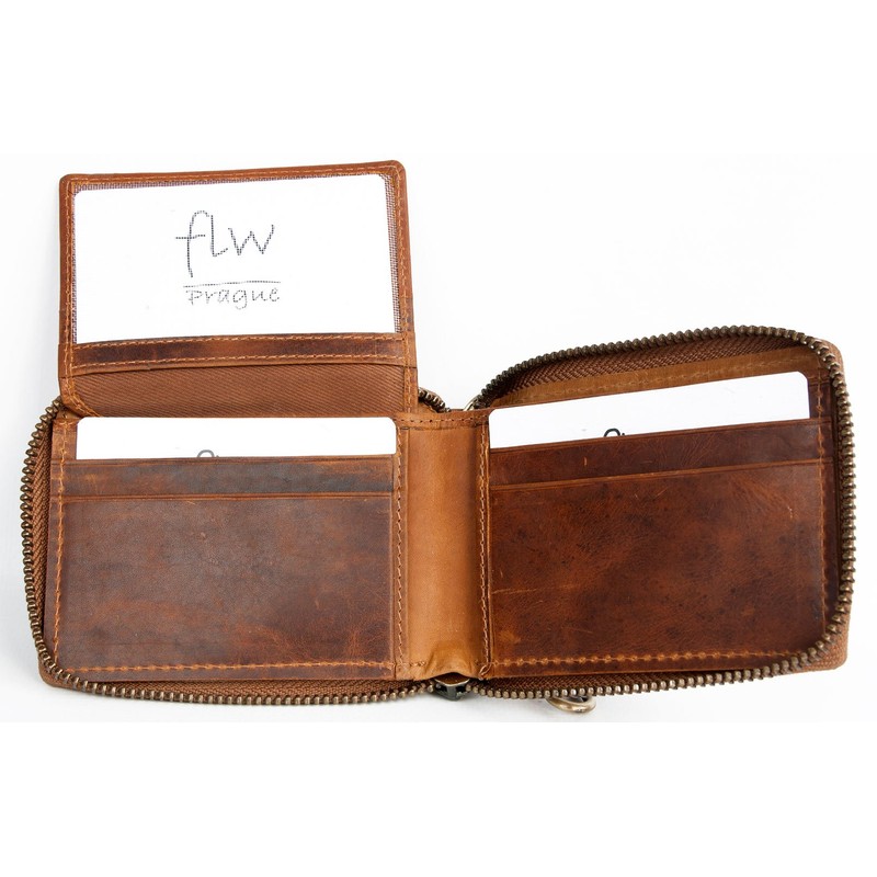 Natural Leather Pocket Sized Pure Leather Wallet with Scorpion with