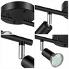 Unicozin LED 4 Light Track Lighting Kit, Black 4 Way