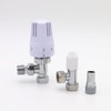 Plumb Bliss Thermostatic TRV Valve (15mm x 1/2") Angled with