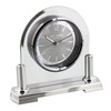 Modern Stylish Glass & Silver Two Tone Quartz Arched Design