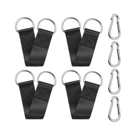 FDGGT Set of 4 Swing Straps with 4 Carabiners, Swing Mounting Accessories, Hammock Accessories, Hammock Suspension Devices, Hammock Attachment Accessories