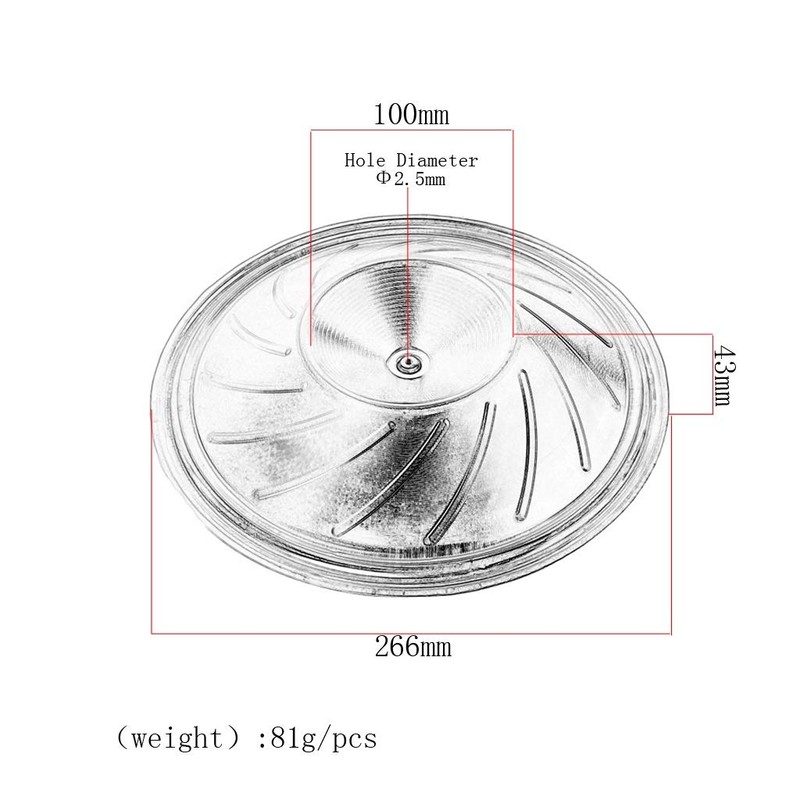 Alnicov Aluminum Resonator Cone for Dobro Resophonic Resonator Guitar Sliver