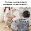 Blue, Durable Folding Laundry Baskets, Collapsible Mesh Pop Up Hamper