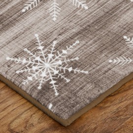 Mohawk Home Barnwood Snowflakes Driftwood Area rug, 1'6x2'6