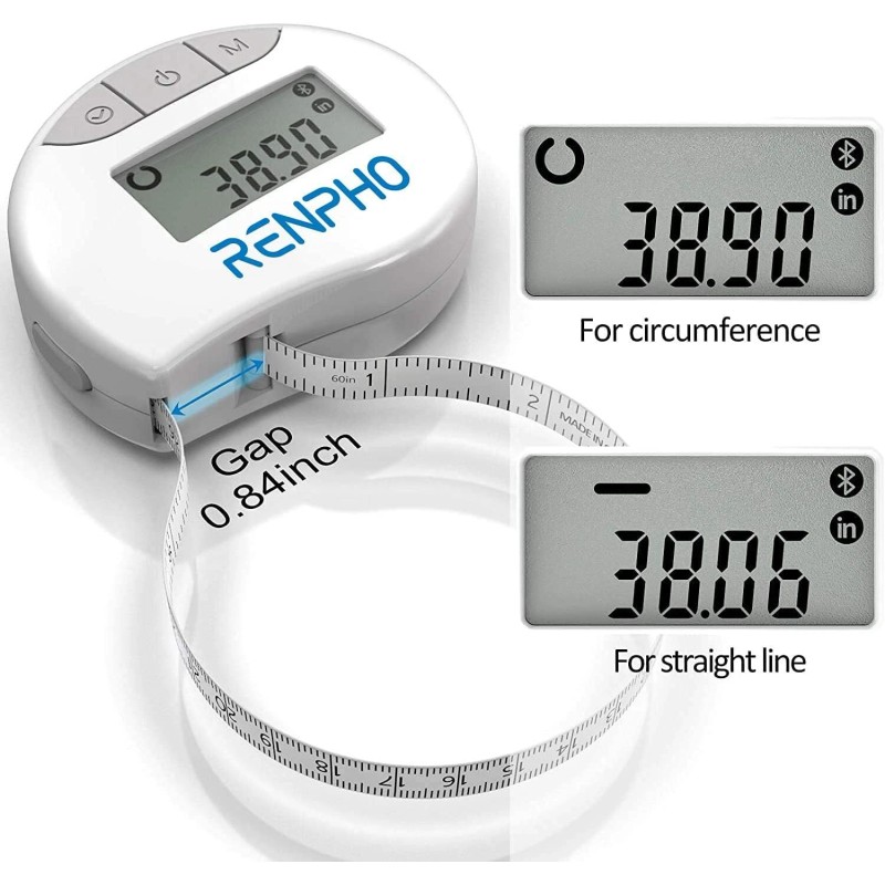 RENPHO Smart Body Measuring Tape 1.5M With App Connectivity For