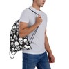 Richugui Cool Skull Drawstring Backpack Gym Bag for Women Men