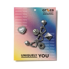 Crocs Jibbitz Silver Romantic 5P 10013669 Clock Sandal Charm