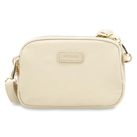 Picard Women's Shoulder Bag Pina Made of Nylon, Small, with Zip, Shoulder Bag, Everyday Wear, Going Out, pearl