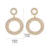 Wiwpar Sparkly Rhinestone Round Dangle Drop Earrings Crystal Hollow Circle