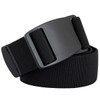 KYEYGWO Unisex Nylon Tactical Belt with Plastic Buckle, #1-Black(Stretchy)