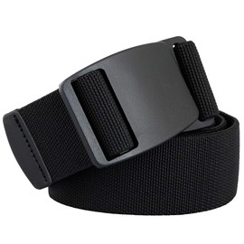 KYEYGWO Unisex Nylon Tactical Belt with Plastic Buckle, #1-Black(Stretchy)