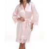 Women's Silky Bride Bridesmaid Robes Satin Kimono Bridal Party Bathrobe