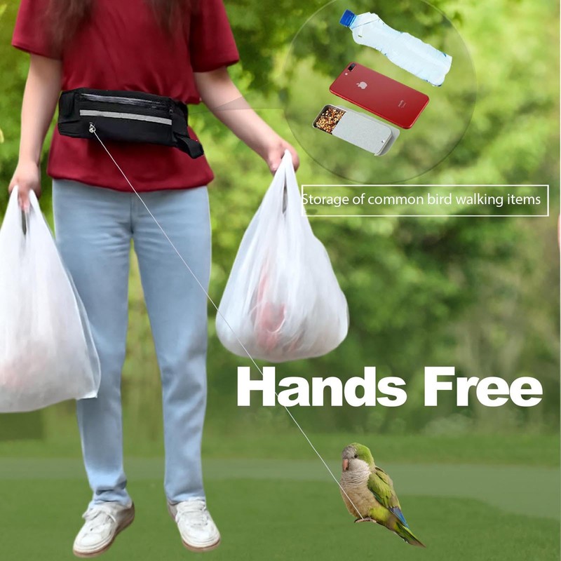 Hands-Free Bird Harnesses Suitable for Cycling and Driving Outdoors and