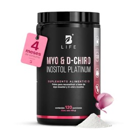 Myo y D-Chiro Inositol 120 días de consumo. Mezcla de 40:1. Myo & D-Chiro Inositol Platinum 492 Gramos. B Life
