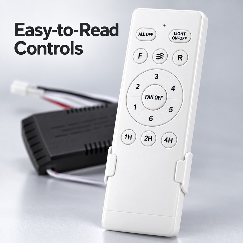 Universal 6-Speed DC Ceiling Fan Remote Control Kit with Receiver