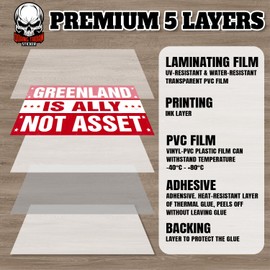 Greenland is Ally Not Asset | Bumper Sticker or Car Magnet | I Support Greenland is Not for Sale Magnetic Bumper for Trucks Vans Cars [7.5x3.75]