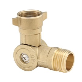 MEASUREMAN RV 180-Degree Rotating Brass Hose Elbow Connector, RV Drinking Water and Garden Hose Adapter, Easy Grip Design