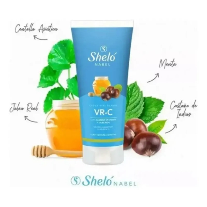 Crema Para Piernas Vr-c Con Romero Y Jalea Real Shelo