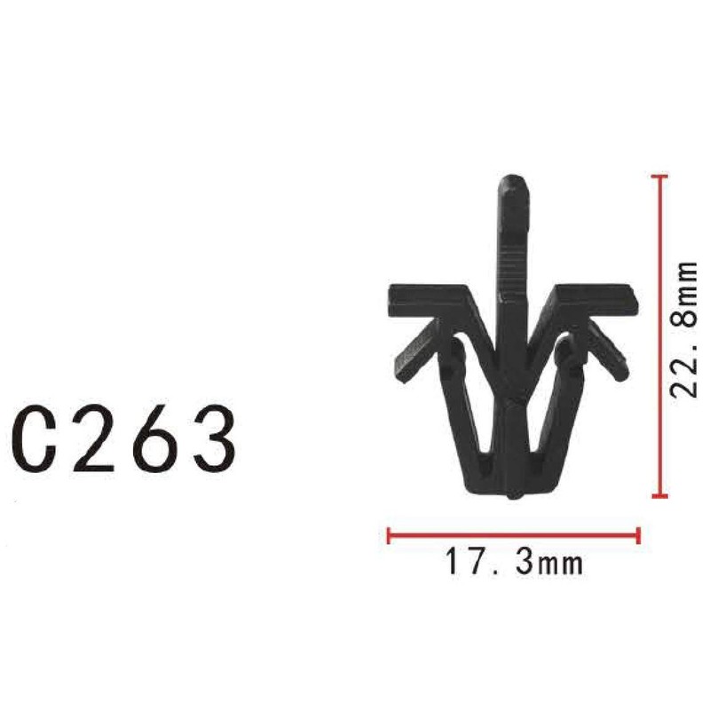 Grille Clip Fits Toyota 9046712040 Nylon 10 Pcs