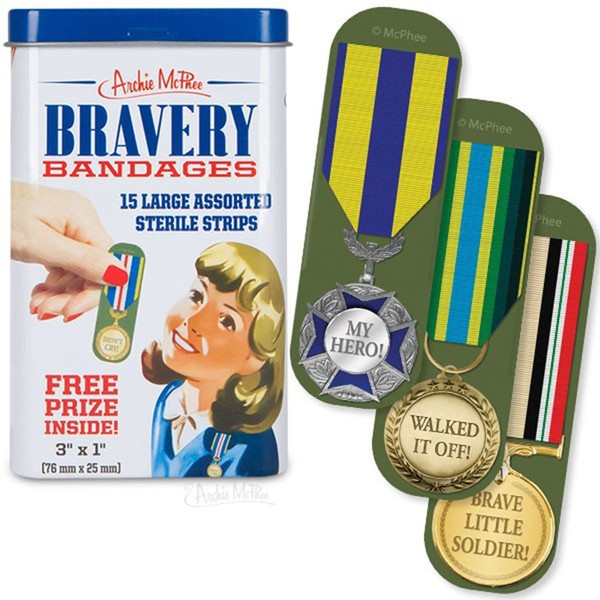 Bravery Adhesive Bandages 15 ct Tin w/Free Prize