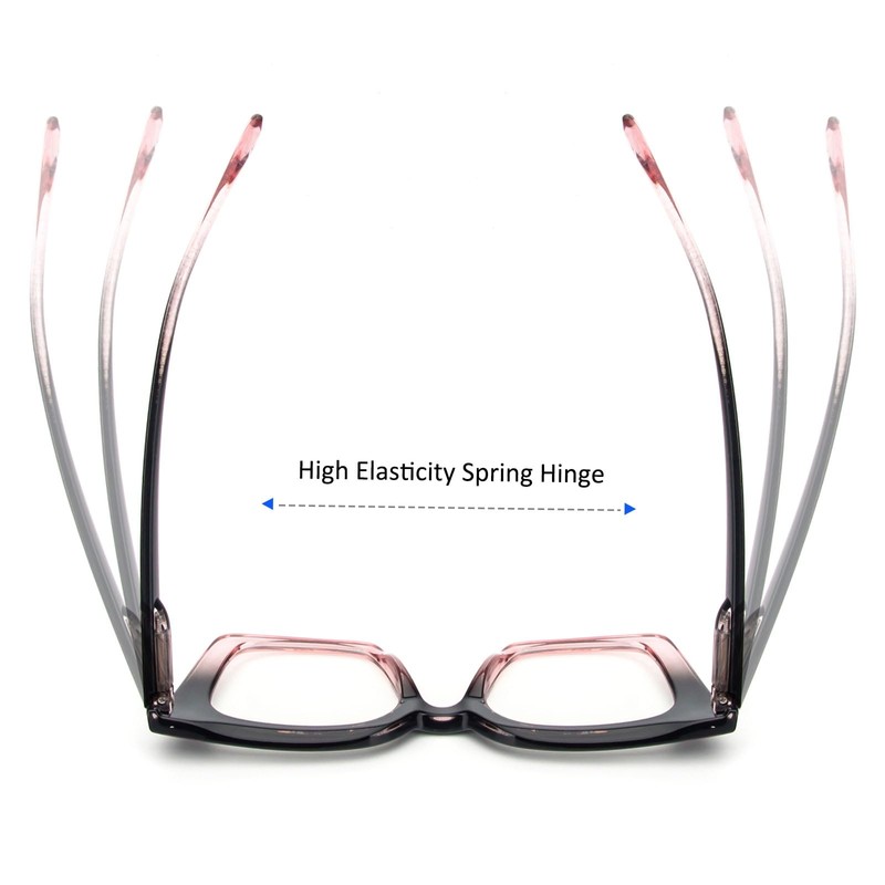 KoKoBin 3 Pack Square Frame Oprah Style Reading Glasses for