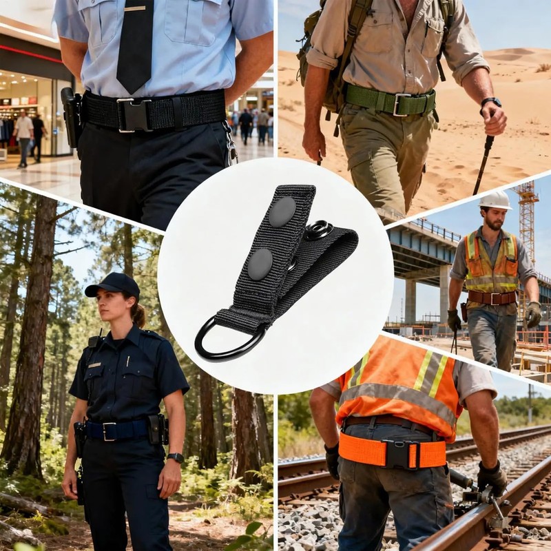 ArrErr 4 Pack Duty Belt Keeper with D Ring Double