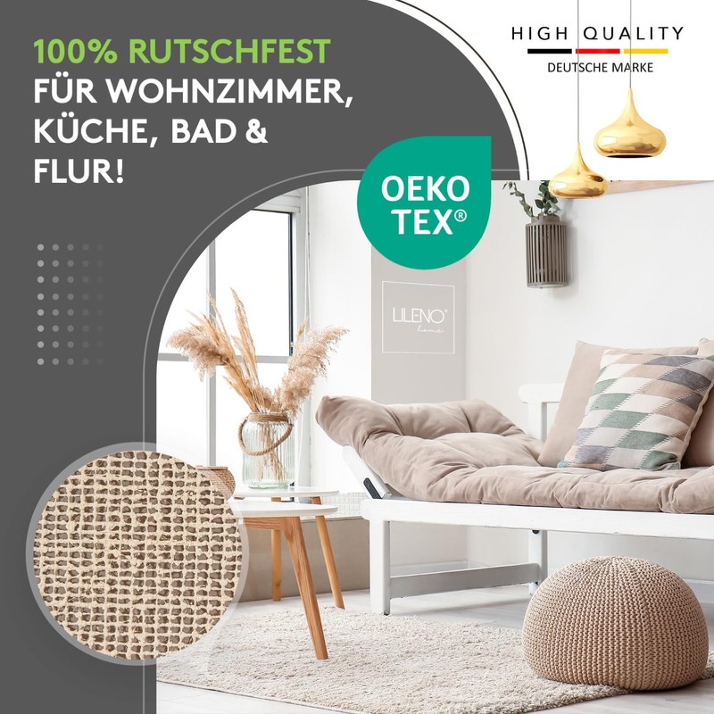 Lileno Home Non-Slip Jute Carpet Underlay (60 x 330 cm)