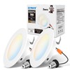 LVWIT LED Recessed Light 4Inch, 5CCT Can Lighting with White