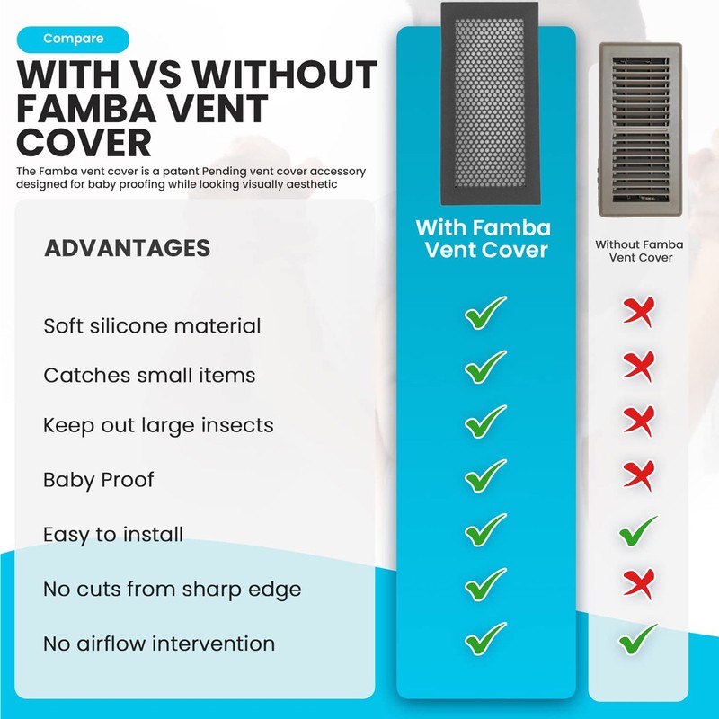 2Pcs Baby Proof Vent Cover Child Proof Safe Soft Silicone