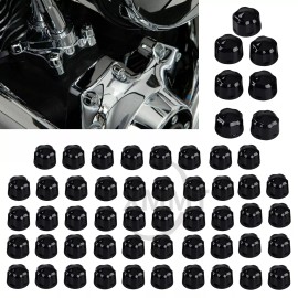 Unbranded Motor Black Crown Engine Bolt Screw Cap For Harley Road Glide CVO Ultra FLTRUSE