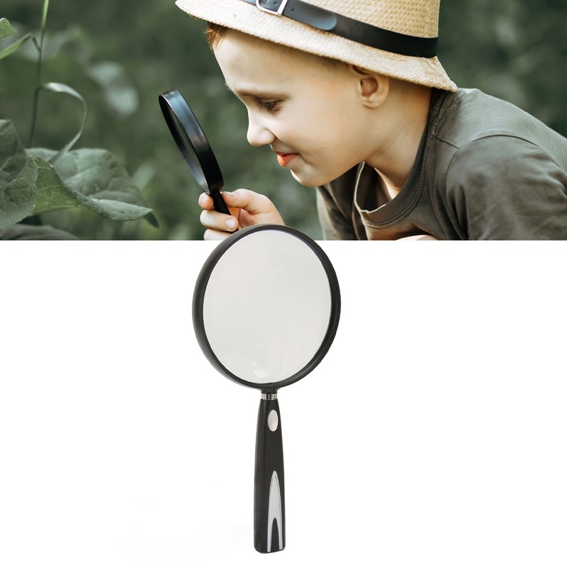 Handheld Magnifying Glass 2X 4X Handheld Reading Magnifier Skid Resistance