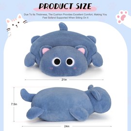 OtGalk Cat Shaped Cushion - Soft & Comfortable Chair Pad for Home, Office,Floor & Gaming Chair Seat Cushion, Sofa Cushion, Bedroom Throw Pillow - Cute Black Cat Decor, 24 x 21 inches