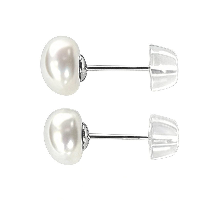 Haelira 3 Pairs Pearl Stud Earrings S925 Sterling Silver Hypoallergenic
