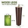 Yes4All 6 Inches Round Wood Furniture Legs Set of 4