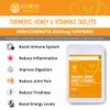 VYTALIVING 2500mg High Strength Turmeric Tablets with Honey & Vitamin