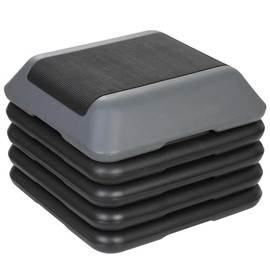 For High-Intensity Step Aerobic Exercise Platform Nonslip with 4 Risers Home Gym