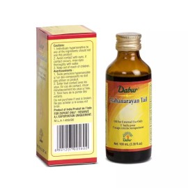 Sangpum Sangseseoljeom Chamjo 다부르 허브 아유르베다 마하나라얀 꼬리 마사지 오일 관절 및 근육 (100ml / 3.38 floz) Dabur Herb Ayurveda Mahanarayan Tail Massage Oil for Joints and Muscles (100ml / 3.38 floz)