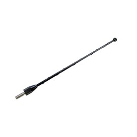 AntennaMastsRus - 7" Black Short AM/FM Antenna is Compatible with Freightliner Cascadia/Columbia/Coronado (All Years) Semi Truck - Spiral Wind Noise Cancellation - Spring Steel Construction