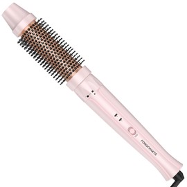 FONGCHAKTE Thermal Brush, 1.5 Inch Heated Round Brush Curling Iron, Curling Brushs with Anti-Scald Nylon Bristles, Instant Heat Up Thermal Round Brushs Dual Voltage for Travel, Europe, Professional