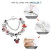 ZEBRAGO Mouse Charm Bracelet Love Heart Jewelry Christmas Gift, One