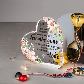 prinfantasy Acrylic Block Gifts for Girlfriend Wife I Love You Gifts for Her Girlfriend Birthday Christmas Anniversary Valentines Plaque Presents for Her - GBGY0236