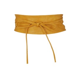 KRISP Women Faux Leather PU Obi Belt Cinch Wide Waist, Mustard, One Size, 14987-MSTD-OS
