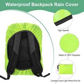 M METERXITY Waterproof Backpack Rain Cover, 15L-25L Waterproof Backpack Cover, Bag Rain Cover with a Carry Pouch for Hiking/Biking/Camping/Outdoor Traveling [Fluorescent Green]