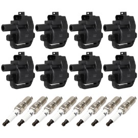 Set of 8 Ignition Coil Packs for 2004 for Pontiac GTO Replace D580, 5C1078, E247, 52-1573, IC334, 12556450, 12558948, UF-192 UF192 UF-192 (with 8 spark plug)