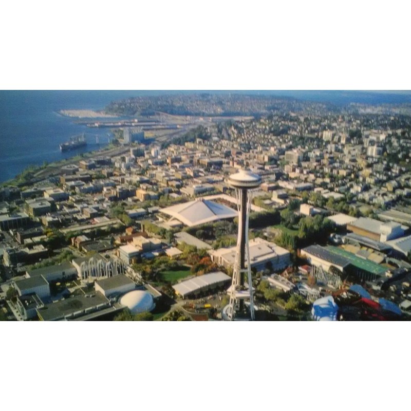 THE PACIFIC NORTHWEST BRIGHT AIR VIEW PHOTO POST CARD OVER