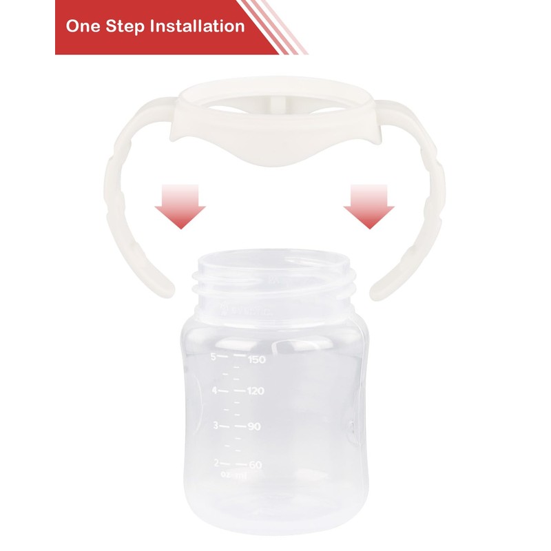 4 Pack Baby Bottle Handles for Evenflo Wide Neck 5oz